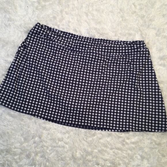 Land's End x Draper James Plaid Preppy Gingham Swim Skirt 20W - Picture 1 of 3